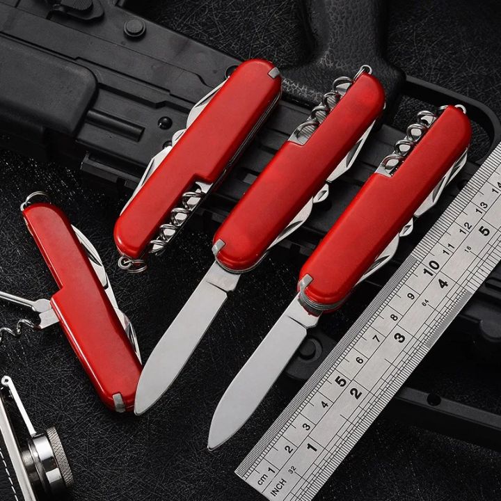 Multi-functional Swiss Style Army Knife Outdoor Use Multi-purpose Tool Creative Gift Idea Multi-piece Pocket Knife Set