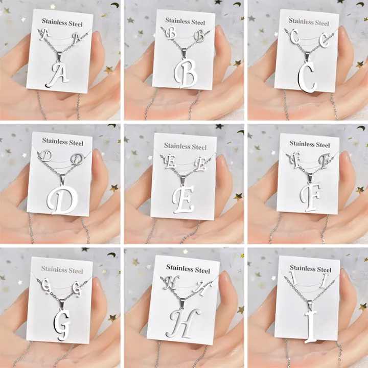 Fashion%20Stainless%20Steel%20Alphabet%20Initial%20Necklace%2026%20English%20Letter%20Earrings%20Necklace%20For%20Women%20Set%20Personalize%20Jewelry%20%20-%20Image%202