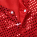 Kids Boys Girls Shining Sequins Vest Jacket Waistcoat for Hip-hop Jazz Christmas Party Stage Performance Dance Costumes Clothes. 