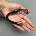 1PC Retractable Spring Elastic Rope Security Gear Tool Hiking Camping Anti-lost Phone Keychain Fishing Lanyards Outdoor.