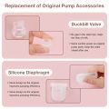 6PCS Duckbill Valve & Silicone Diaphragm Compatible with Eufy S1 Pro/S1/E10, NCVI/Zooawa/Nuliie S32 Breast Pump Accessories.