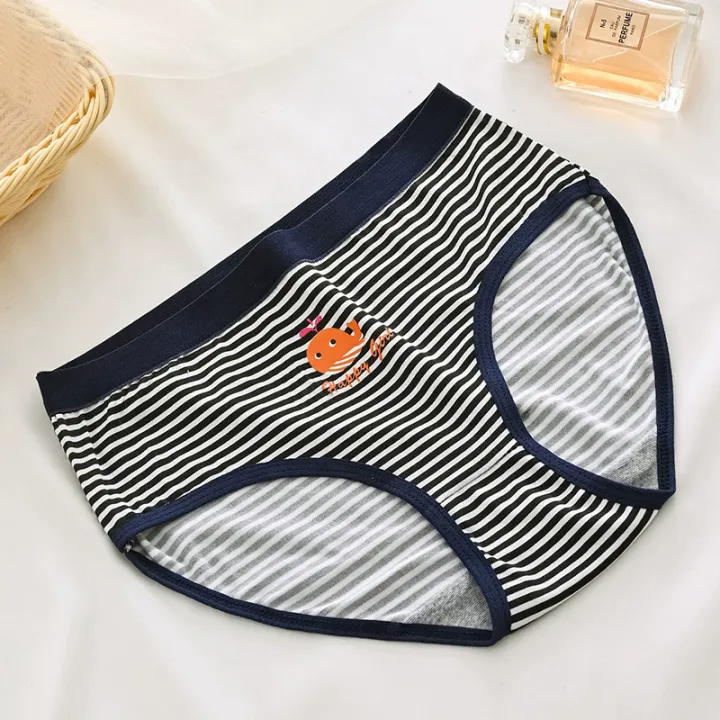 5-Piece%20Striped%20Printed%20Women's%20%20Triangle%20Pants,%20Mid%20Waist%20Elastic%20Breathable%20Underwear,%20Thin%20Women's%20Summer%20Underwear%20-%20Image%205