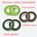 Floral Tape Crumpled Paper DIY Gardening Flower Pole Winding Handmade Packaging Materials Dark Green Fruit Green Coffee Color. 