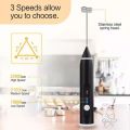 Techmanistan 2in1 – Electric Milk Frother & Egg Beater, Electric Coffee Mixer Rechargeable Milk Shaker Maker, Handheld Rechargeable Electric Coffee Drink Mixer, Foam Bread Machine, 3 Speed ​​Adjustable Hand Blender Mixer for Mini Whisk. 