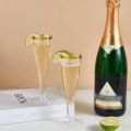 25pcs Disposable Plastic Champagne Flutes 5Oz Clear Glitter Champagne Cups Bar Wedding Party Wine Cups Crystal Wine Cocktail Cup. 