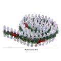 Christmas Village Accessories Fairy Garden Fence 35 Inch Small Picket Fence Wooden Decorative for Christmas Dollhouse. 