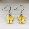 Yellow Butterfly Jhumka Earrings For Women. 