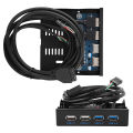 USB 2.0 Floppy Drive Front Panel 3.5-inch 19PIn T9 Pin High Speed USB3.0+USB2.0 4-Port Floppy Drive Front Panel.
