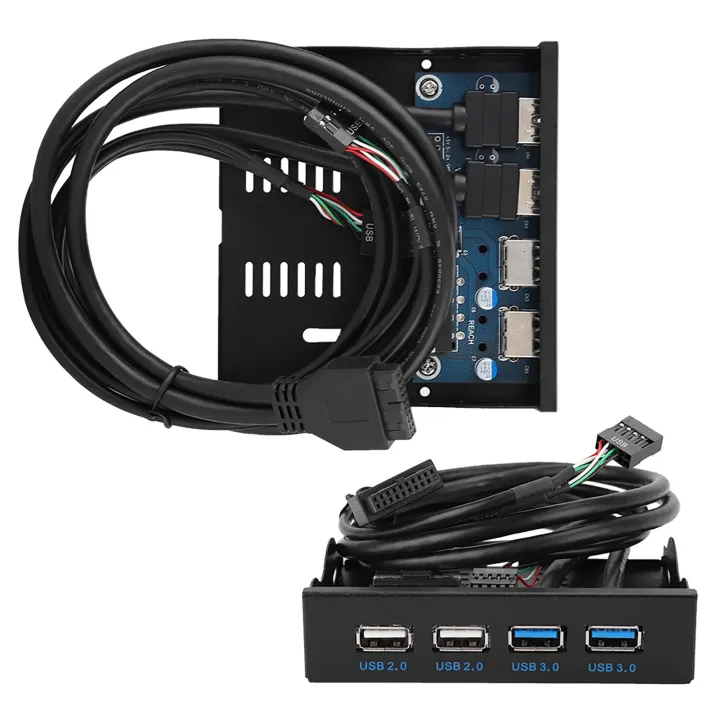 USB%202.0%20Floppy%20Drive%20Front%20Panel%203.5-inch%2019PIn%20T9%20Pin%20High%20Speed%20USB3.0+USB2.0%204-Port%20Floppy%20Drive%20Front%20Panel%20-%20Image%204