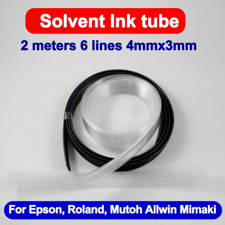 2M 6 lines 4x3mm 3x2mm Solvent UV ink tube for Roland Mutoh Epson XP600 ...