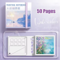 Painting Notebook Portable Pocket Notebook Sketching Watercolor Palette Set. 