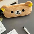 Kawaii Rilakkuma Pencil Cases For Kids Girls Cute Cartoon Bear Pencil Pouch Organizer Pen Bag School Stationeries s Ins Hot. 
