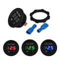 Car Motorcycle Voltmeter DC 5-48V Mini Digital WaterproofLED Panel Tester Display Round Volt Meter Gauge. 