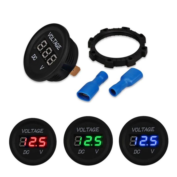 Car%20Motorcycle%20Voltmeter%20DC%205-48V%20Mini%20Digital%20WaterproofLED%20Panel%20Tester%20Display%20Round%20Volt%20Meter%20Gauge%20-%20Image%205