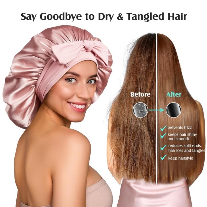 100%25%2019%20Momme%20Mulberry%20Silk%20Bonnet%20for%20Sleeping%20Wome%20with%20Larger%20Double%20Layer%20Silk%20Hair%20Wrap%20for%20Curly%20Short%20Long%20Hair%20Non-Slip%20-%20Image%204
