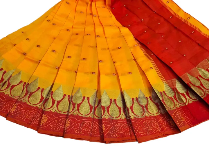 Yellow%20colour%20gaye%20holud%20saree/halfsilk%20jamdani%20saree/yellow%20colour%20jamdani%20saree%20-%20Image%204