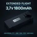 Drone Battery for Many Drones like E88 / E99 / P23 / M23 Max and Many Others – Micro-USB Rechargeable 1800Mah Li-ion, Long Flight, Slide-Lock Pack. 