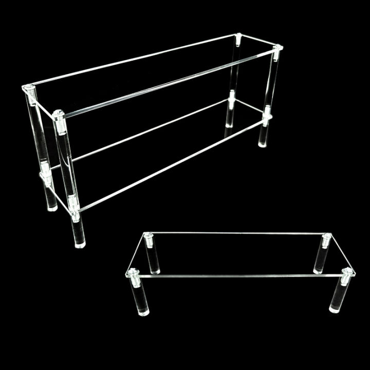 Vertical Acrylic Risers Display Stand Perfume Organizer Display Shelf & Versatile Cupcake Stand Holder for Figures,Dessert