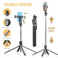 Send from Thailand selfie stick p220tk 2.2m wireless selfie stick tripod. Foldable with rechargeable Bluetooth remote. can use action camera go. 