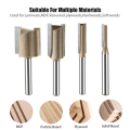 1PC 6mm Shank CNC Straight Bit Flush Trim Single Double Flute Router Bit  Carbide Milling Cutter Woodworking Tools. 