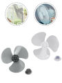 12 Inch 3 Leaves Fan Blades Household Clear Plastic Fan Blade Replacement For Pedestal Fan Stand Fan Table Fan Accessories. 
