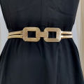 Designer Belts For Women High Quality Luxury Brand Female Waist Gold Chain Belt Elastic Waistband Dress Stretch Metal Riem. 