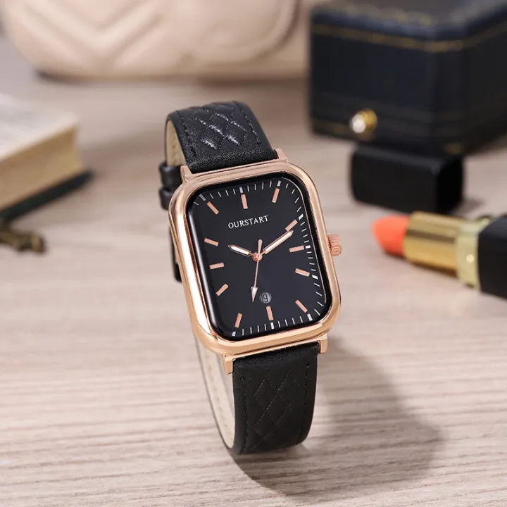 Square%20Women's%20Watch,%20Quartz%20Diamond%20Patterned%20Belt,%20Calendar%20Watch,%20Women's%20Watch%20-%20Image%203