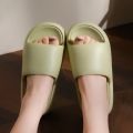 YNPO Unisex Bathroom Slippers Cloud Cushion Slides Summer Flat Sandals Thick Platform Shoes Indoor Non-Slip Couple Flip Flops. 