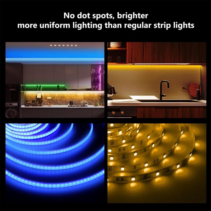 Zigbee%20DC24V%20COB%20LED%20Strip%20Light%20840leds/m%201-5M%20RGB%20High%20Density%20Flexible%20FOB%20COB%20Lights%20TV%20Bedroom%20Party%20DIY%20Decor%20%20Alexa%20-%20Image%205