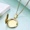 Stainless Steel Openable Photo Locket Necklace For Women Pendant Hold Picture Gold Silver Color Chain Girls Birthday Jewelry. 