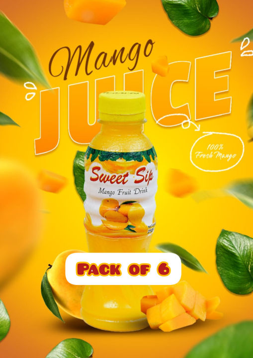 Sweet Sip Mango juice 250 ml -Pack of 6