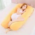 Yellow/Red Solid Pregnancy Pillow. 