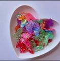 Colorful transparent acrylic butterfly charm| 20 × 26 mm plastic shiny butterfly beads charm for jewelry making and DIY accessories. 