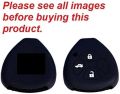 Silicone Remote Key Cover for Toyota Fortuner, Innova, Camry (Black) 3 Buttons. 