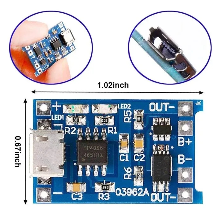 1-20PCS%20Type-c/Micro/Mini%20USB%205V%201A%2018650%20TP4056%20Lithium%20Battery%20Charger%20Module%20Charging%20Board%20With%20Protection%20Function%20Li-ion%20-%20Image%203
