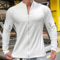 spring autumn Jacket Men Fitness Sportswear Gym Training long sleeve Sweatshirt Jogging Male coat Cardigan zipper running Jacket. 