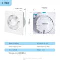 4"6"8" Electric Exhaust Fan Toilet Powerful Mute Extractor Household Wall Kitchen Inbline Duct Fan Ventilation Fan.
