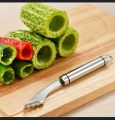Stainless Steel Pepper Press Tool Serrated Edges Seed Core Remover, good quality product for kitchen items. 