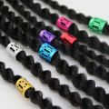 50pcs Metal Hollow Out Hair Ring Accessories,Beads Hair Braid Rings Clips Dread Locks Hair Braiding Metal Cuffs Decoration.
