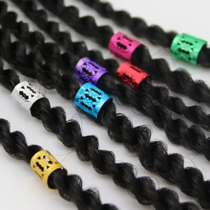 50pcs%20Metal%20Hollow%20Out%20Hair%20Ring%20Accessories,Beads%20Hair%20Braid%20Rings%20Clips%20Dread%20Locks%20Hair%20Braiding%20Metal%20Cuffs%20Decoration%20-%20Image%206