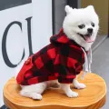 5XL Dog Clothes Plaid Coat Pet Hoodie Pocket Sweater For Small Large Dogs Clothes French Bulldog Pet Clothing Golden Retriever. 