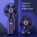 New Handheld Small Fan USB Portable Digital Display silentOffice DeskStudent on Dormitory Charging Outdoor Fan. 