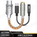 ALC5686 CX31993 HiFi DAC USB Type C To 3.5mm AUX Digital Audio Cable DAC For Android Type C to 3.5 Headphones Adapter Decode Amp. 