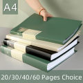 KOBEST Multi-Layer A4 Side Transparent Thickening Folder - 20/30/40/60 Pages Office School Supplies High Quality File Cover. 