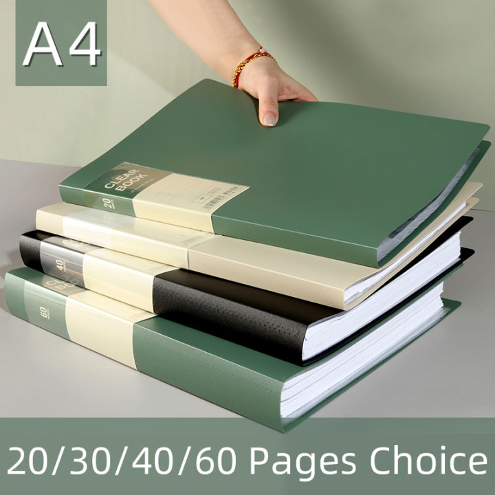 KOBEST Multi-Layer A4 Side Transparent Thickening Folder - 20/30/40/60 Pages Office School Supplies High Quality File Cover