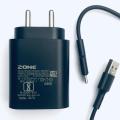 45 Watt USB To Type-C/Micro/ZONE Fast Charging Pawer Adapter With Cable Super Premium Quality. 