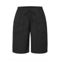 Plus Size 1XL-5XL New Women's Casual Five-point Shorts Pocket Fake Drawstring Women Clothing Beach Shorts. 