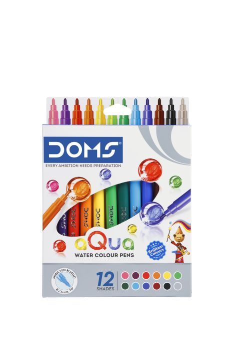 DOMS%20Aqua%20Non-Toxic%20Watercolour%20Sketch%20Pen%20Super%20fine%20Nib%20Sketch%20Pens%20(Set%20of%2012,%20Multicolor)%20-%20Image%203