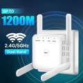5Ghz/2.4Ghz WiFi Repeater Wireless Extender 1200Mbps Long Range Signal Booster, Wifi Amplifier. 