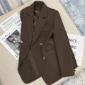 2025 Spring and Autumn New Korean fashion British Style Solid Blazer Women Clothing French Texture Fashion Small Suit Coat Women.